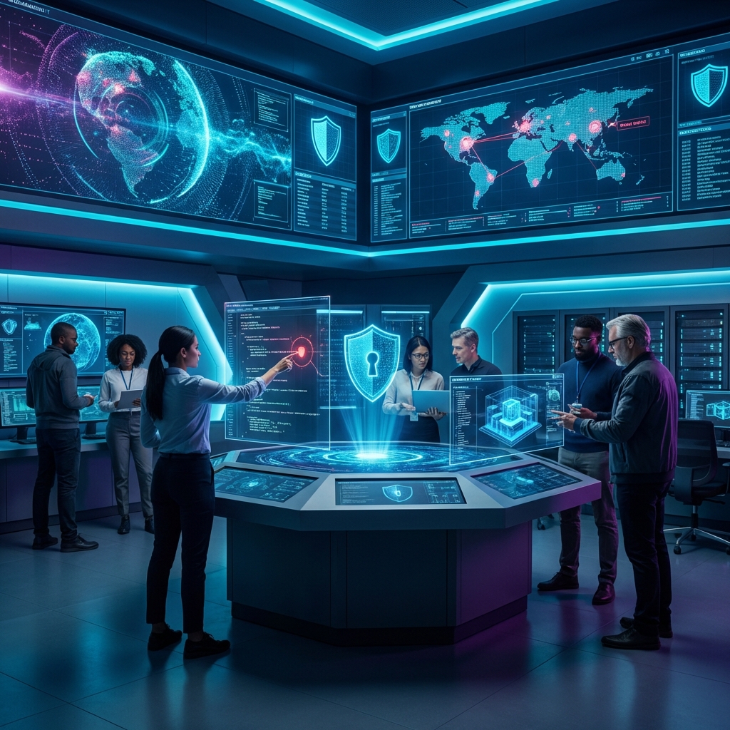 Cybersecurity Experts Collaborating